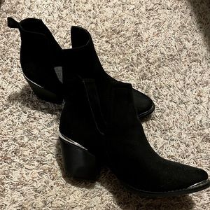 Black booties. Never worn